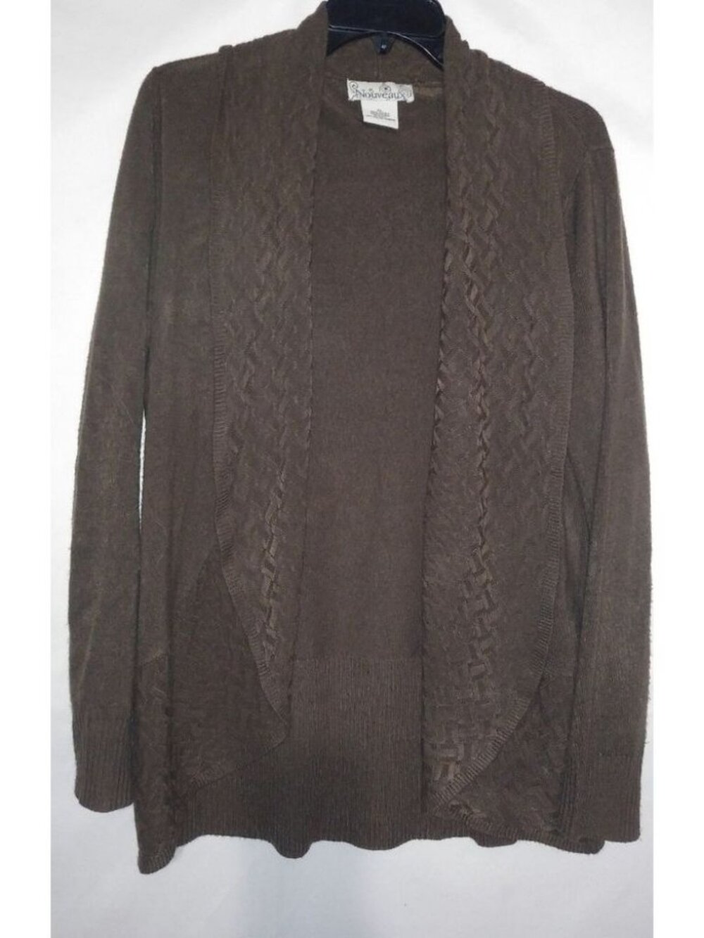 Nouveaux XL Chocolate Waterfall Cardigan